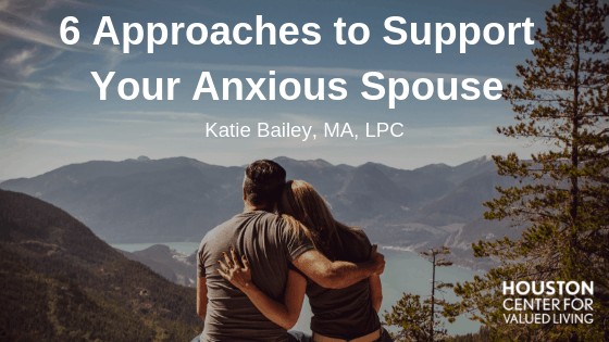 Photo of couple embracing to show how to help a spouse with anxiety. Anxiety Treatment in Houston, Texas 77006