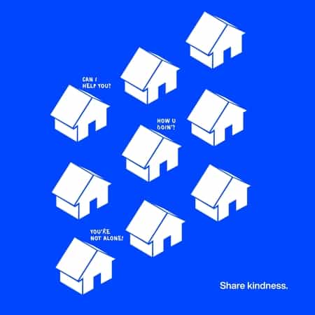 Photo of houses sharing kindness to illustrate coping with pandemic in Houston, Texas 