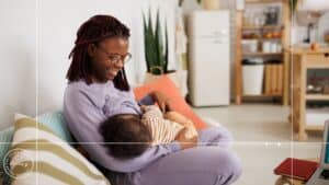 Image of a woman breastfeeding