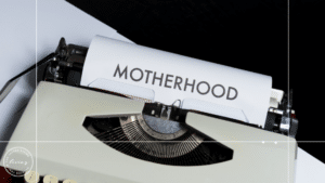 Image of Motherhood on a piece of paper to illustrate not feeling like yourself after having a baby